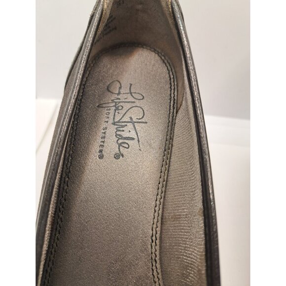Life Stride Soft System Womens Charcoal Grey Dress Shoes Stiletto Heels 8.5 M - Picture 5 of 8
